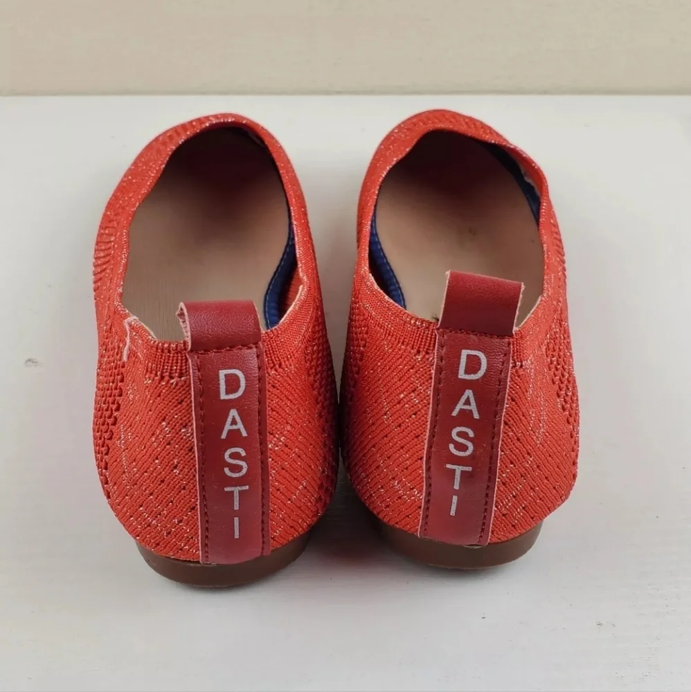 Women's‎ Red Dasti Flats Size 9 EUC